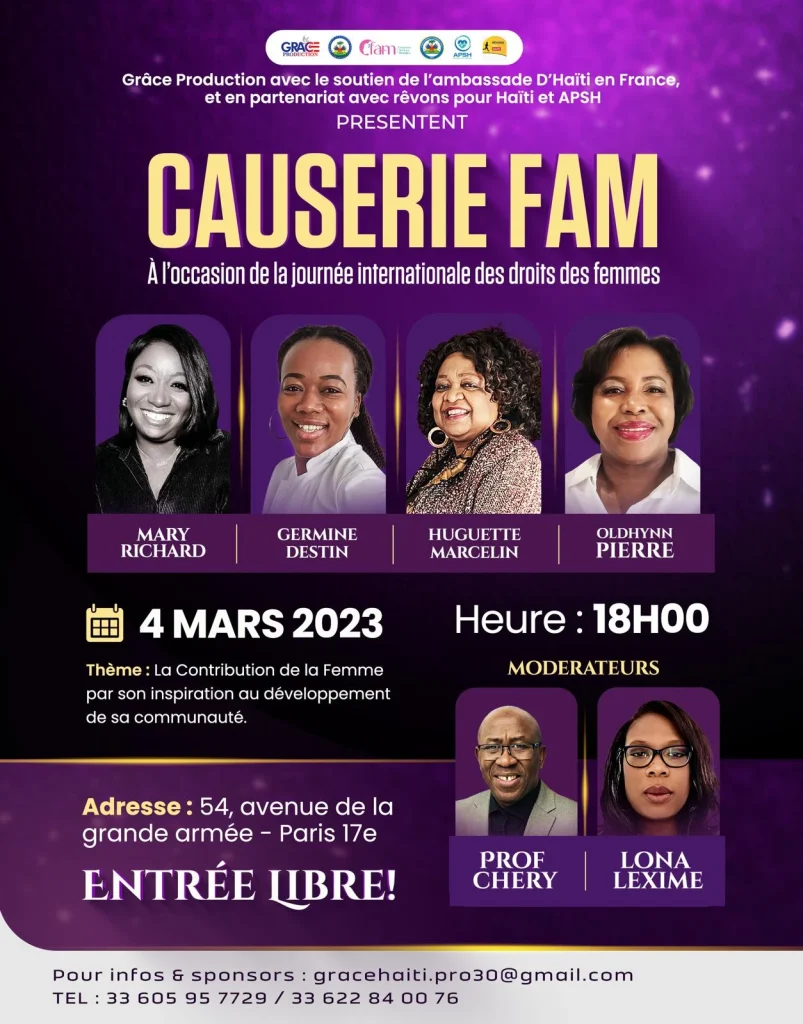 Affiche du 4 mars 2023 de la journée de la Femme